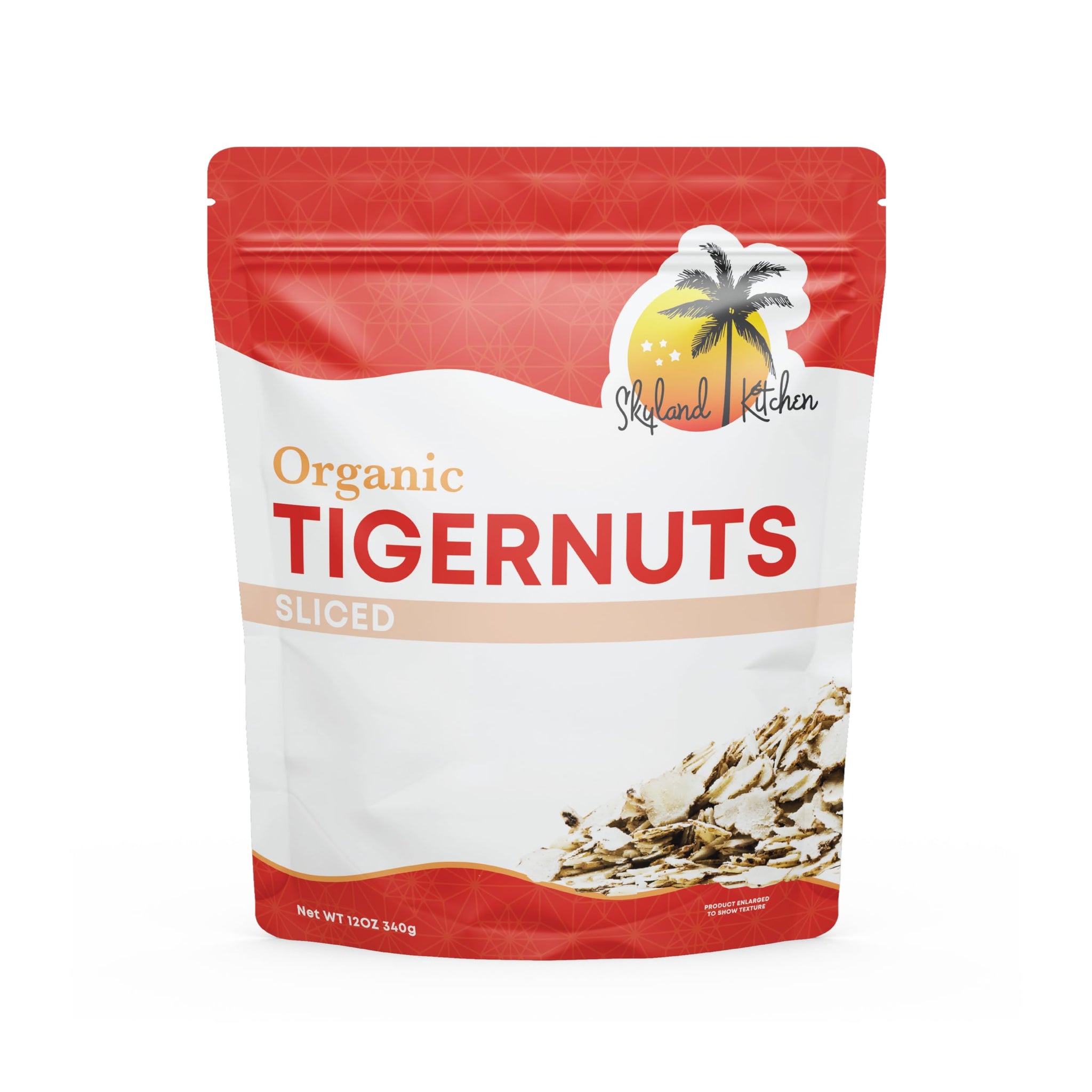 Skyland Kitchen Organic Sliced Tigernuts 12oz, Nut-Free, Raw Snack, Gluten-Free, Vegan, Paleo Friendly, High Fiber, Non-GMO