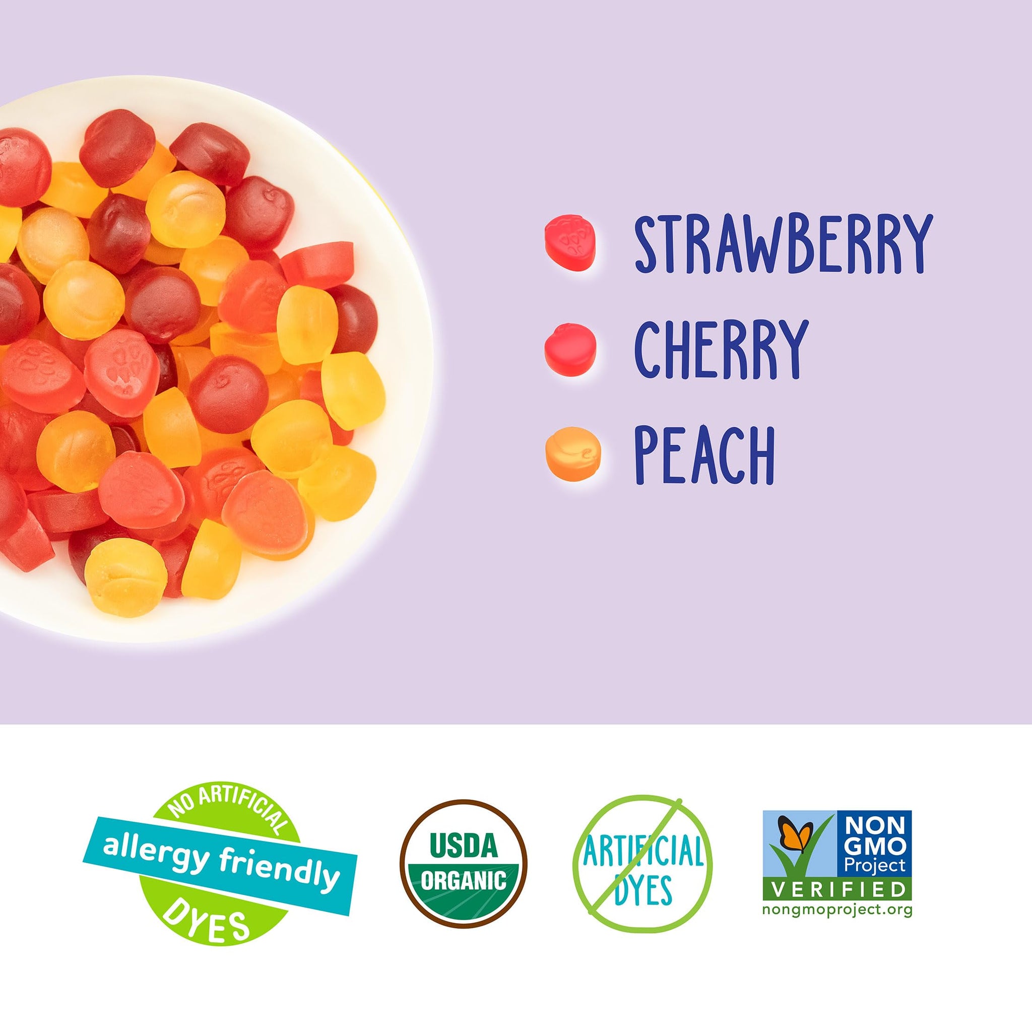 YumEarth Organic Assorted Flavor Fruit Snacks - Allergy Friendly (Top 9 Free), No Artificial Dyes, Non GMO, Gluten Free, Vegan Candy Snacks - 0.7