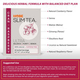 Hobe Labs Cran-Raspberry Tea - Natural Herbal Infusion for Body Balance and Refreshment - Caffeine-Free (24 Tea Bags)