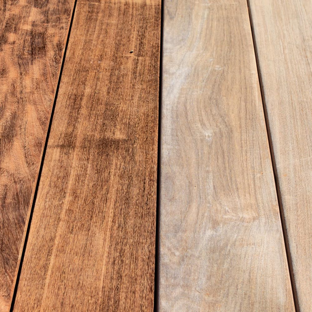 Deck & Wood Cleaner + Brightener Removes Mold, Mildew, Stains, and Tannins, 32 oz. Combo 2 Part System Restores 1200 sq. ft.