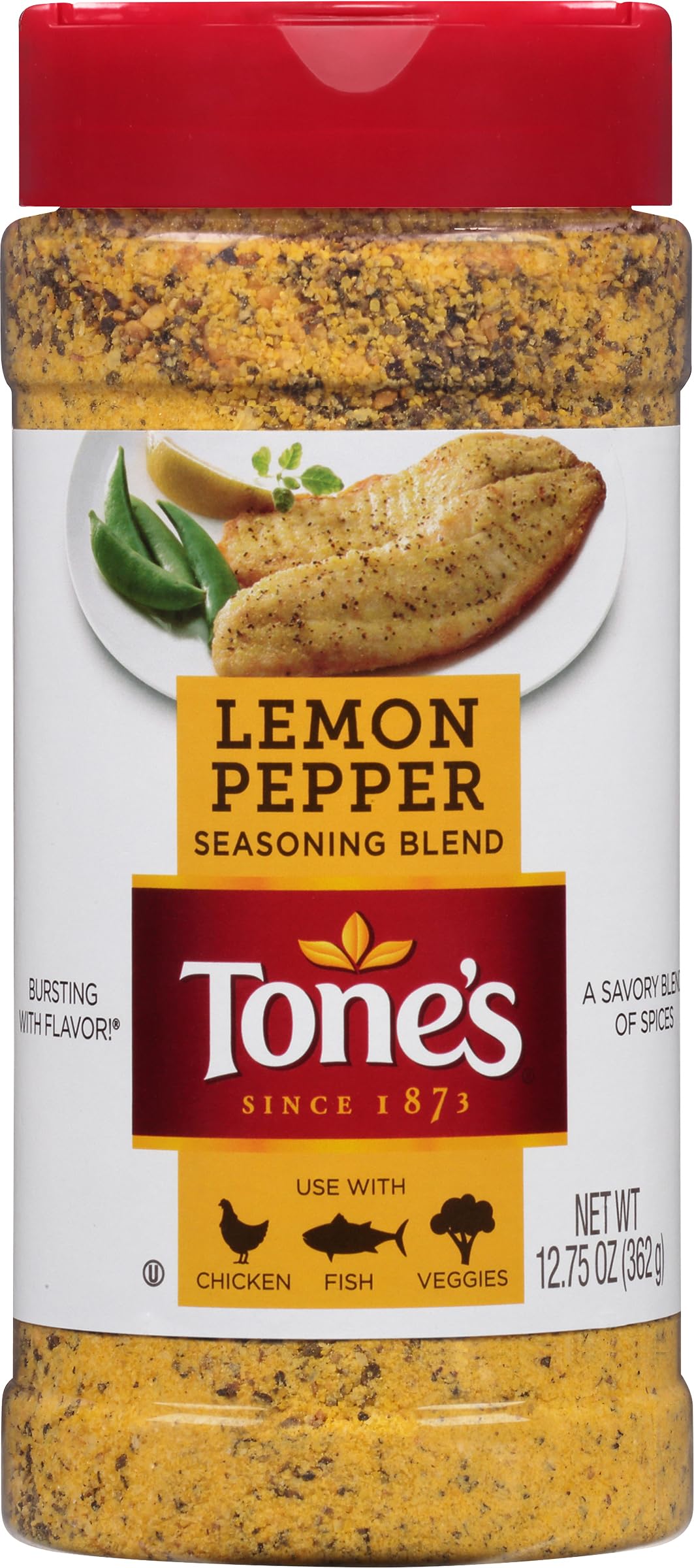 Tone's Lemon Pepper Seasoning Blend, 12.75 Ounce