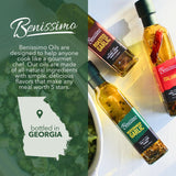 Benissimo Mediterranean Garlic Infused Oil, All Natural Gourmet Cooking Oil with Fragrant Mediterranean Herb Blend, Ideal for Dipping, Sautéing