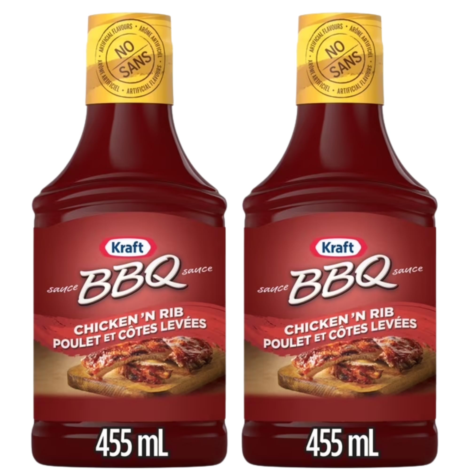 ZENVOIRA Pantry Bundle includes Kraft Chicken & Rib BBQ Sauce, 455 ml / 15.4 oz - Pack of 2 - Value Bundle Packed by Zenvoira
