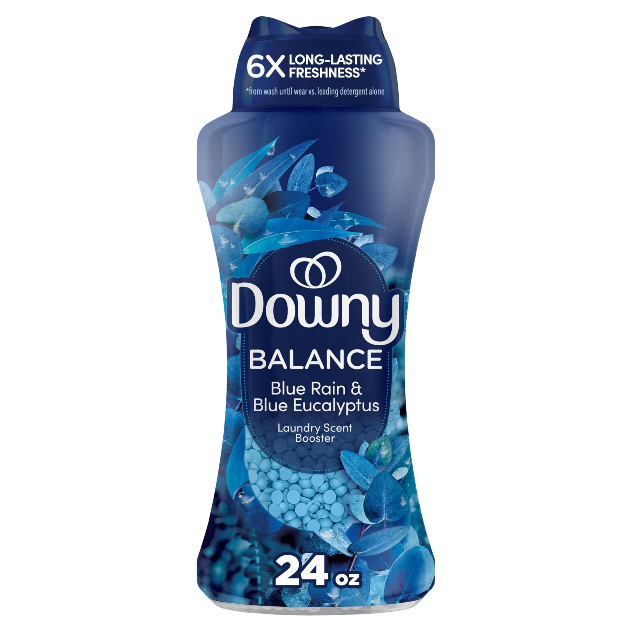 Downy Balance In-Wash Laundry Scent Booster Beads, Crisp Rain and Blue Eucalyptus scent, 24 oz, laundry scent beads, Long-lasting Freshness