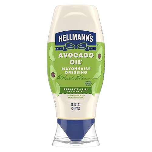 Hellmann's Mayonnaise Dressing Avocado Oil Quality Ingredients with Good Fats, Rich in Vitamin E 11.5 Fl Oz