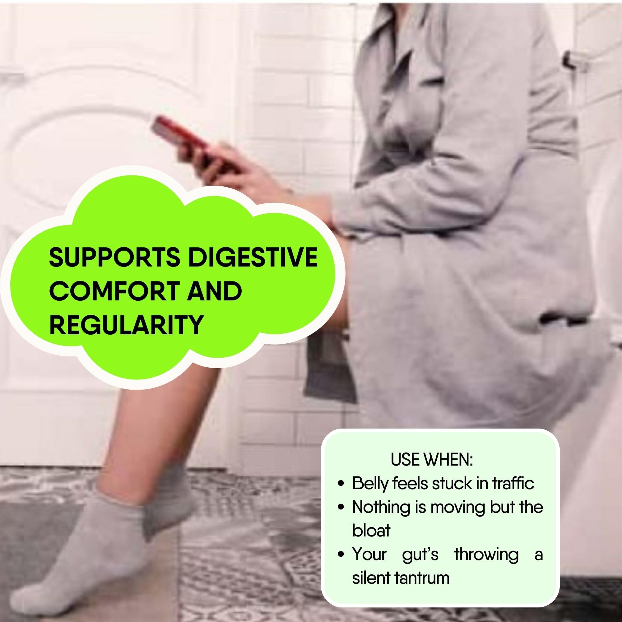 Leckar Go Tummy Go Herbal Tea - Natural Digestive Support & Bloating Relief - Gentle Detox & Regularity Blend with Senna, Fennel & Dandelion