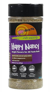 Dizzy Pig Happy Nancy Mild Seasoning Rub | Pepper & Chile-Free (8oz Shaker) - Seasons 30+lbs of Food - Hand Made in the USA - MSG Free, Gluten Free