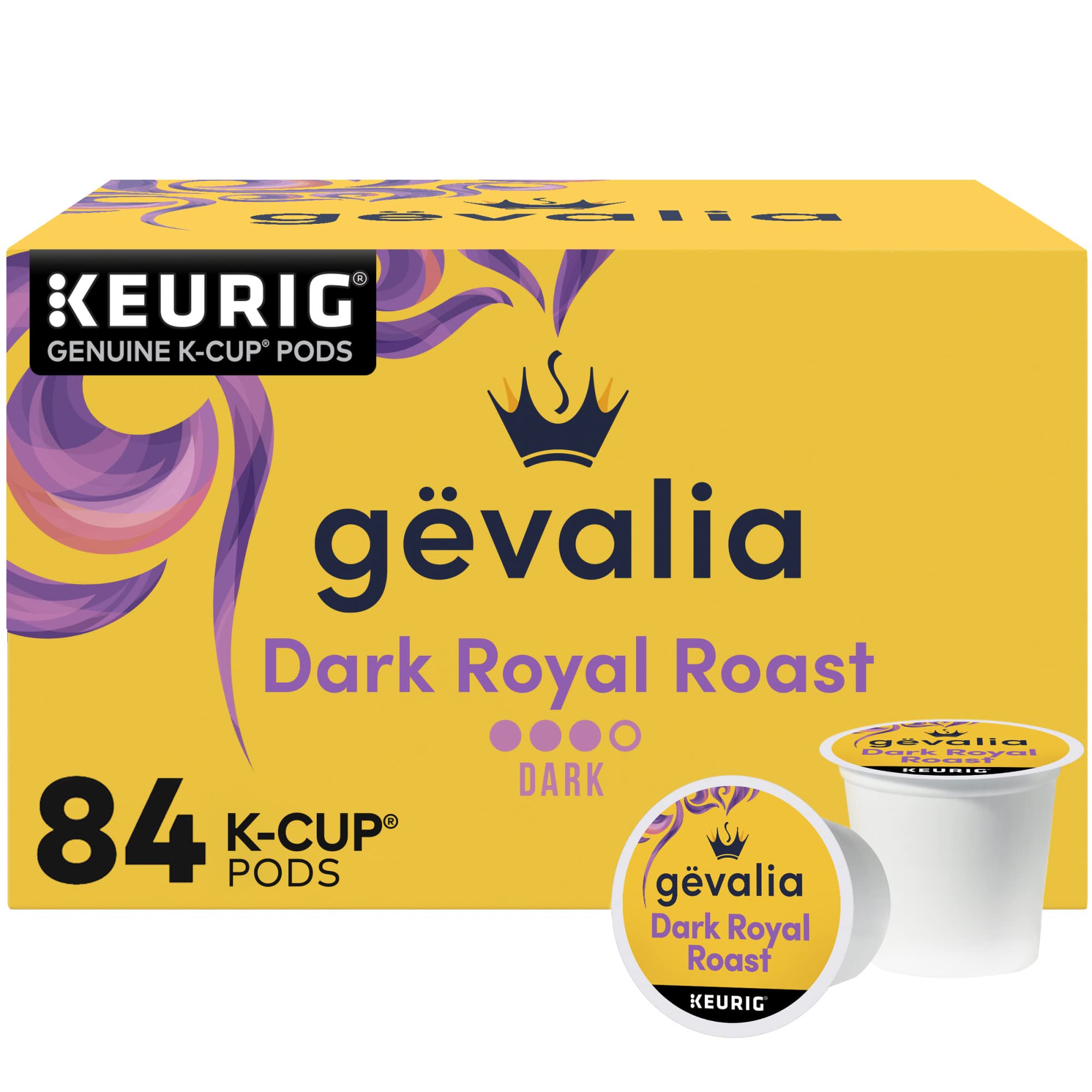 Gevalia Dark Royal Roast Dark Roast K?Cup Coffee Pods, 84 ct. Box