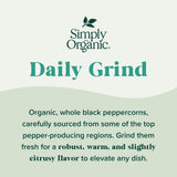 Simply Organic Daily Grind, Certified Organic | 2.65 oz | Piper nigrum L.