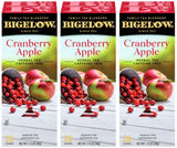 Bigelow Cranberry Apple Herbal Tea Bags 28-Count Box (Pack of 3) Cranberry Apple Hibiscus Flavored Herbal Tea Bags All Natural Non-GMO
