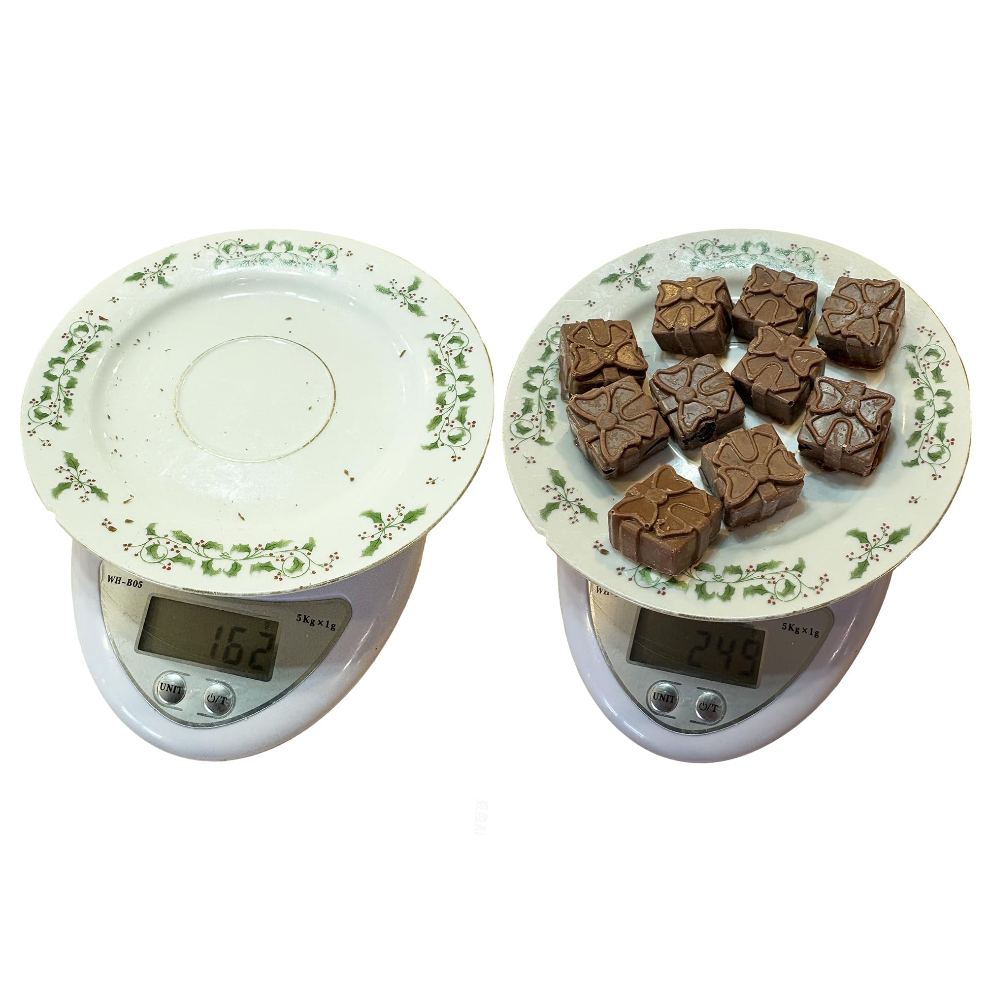 10-PIECE 3 OZ Chocolate Gourmet Homemade Snack with Nuts GIFTBOX Shape CHOCOLATE-GIFTBOX-2D