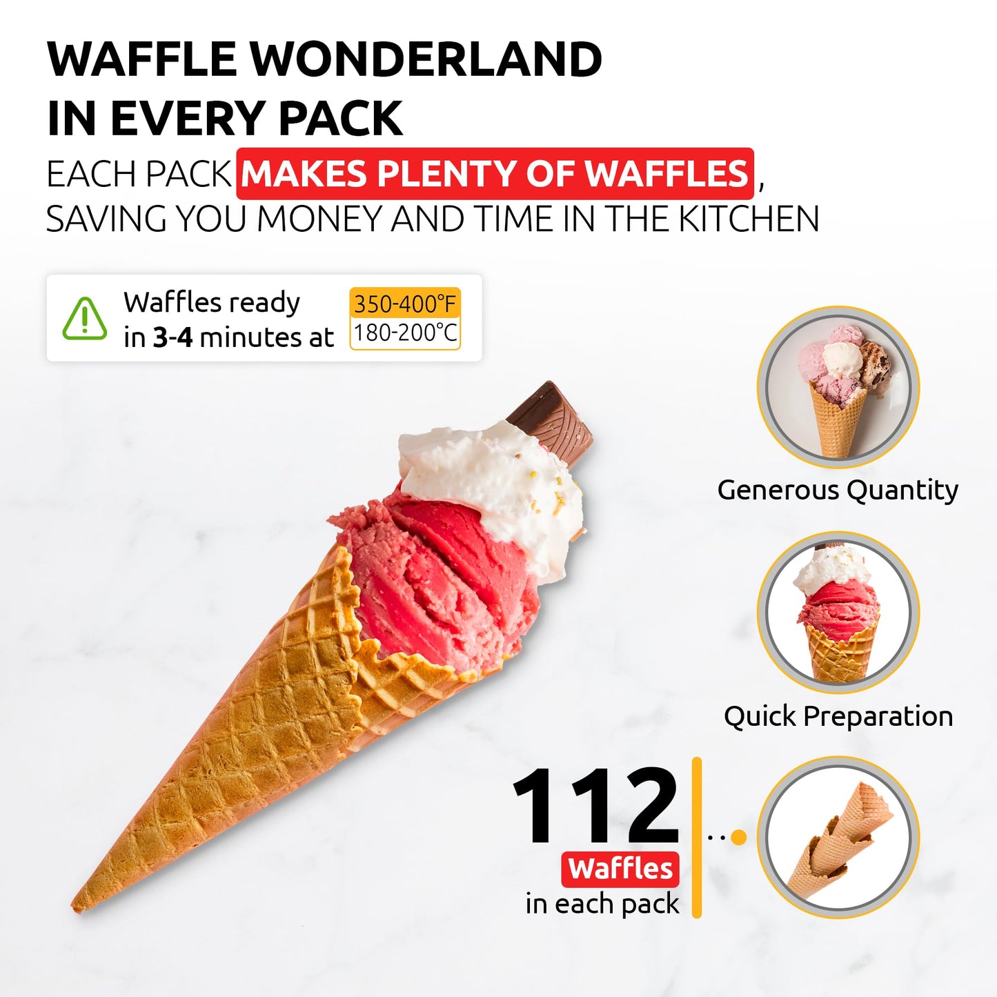 OLDSOUL Professional Cone Waffle Mix | Vanilla Flavour | Batter Mix | 5 Lbs | 112 Waffles (5 Lbs, Traditional)
