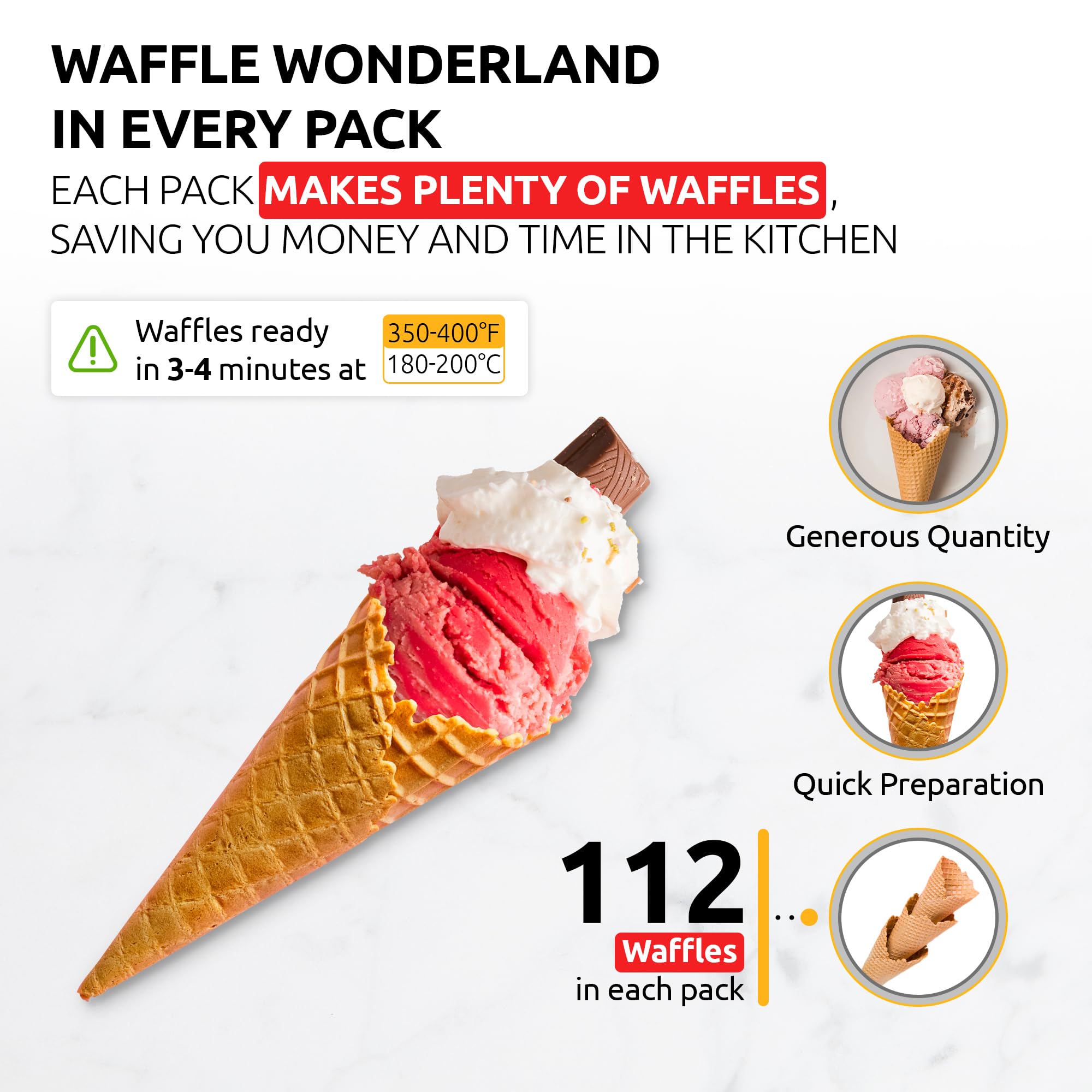 OLDSOUL Professional Cone Waffle Mix | Vanilla Flavour | Batter Mix | 5 Lbs | 112 Waffles (5 Lbs, Traditional)