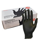 DHG PROFESSIONAL Large, Black Nitrile Disposable Gloves, Food Handling, Cleaning Gloves, Non-Latex, Ambidextrous