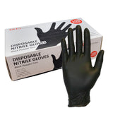 DHG PROFESSIONAL Large, Black Nitrile Disposable Gloves, Food Handling, Cleaning Gloves, Non-Latex, Ambidextrous