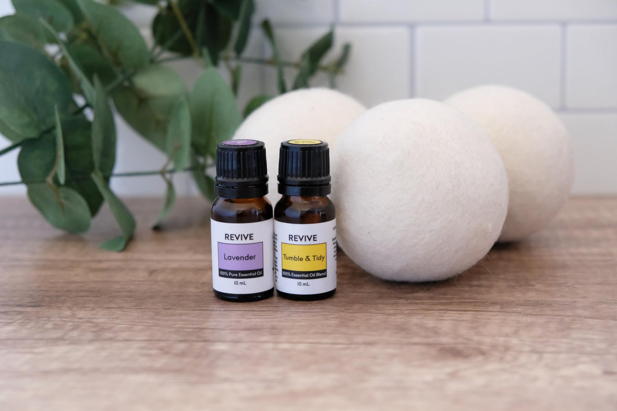 Dryer Balls 3 Pack by Revive Essential Oils - New Zealand Wool - Organic Natural Wool for Laundry, Fabric Softening, Anti Static, Baby Safe, No Lint