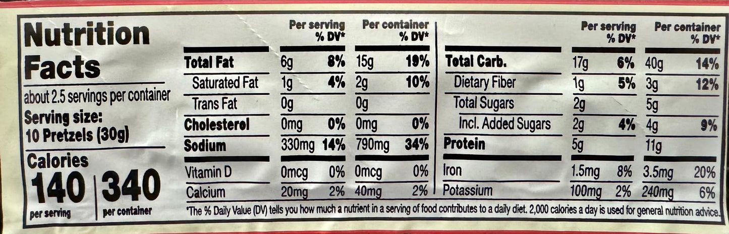 HK Anderson Peanut Butter Filled Pretzel Nuggets, 2.5oz Bag (12-Pack)
