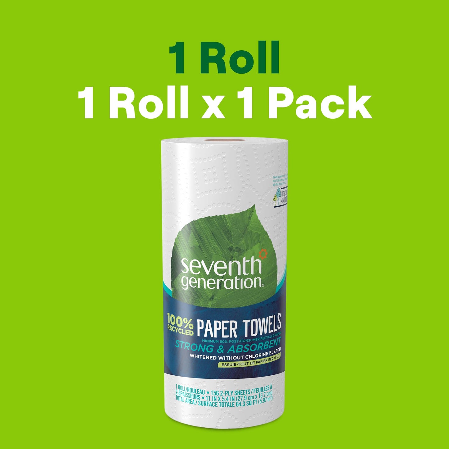 Seventh Generation Paper Towels 11" X 5.4" 1 Roll