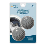 Jacent Dryer Balls, 2 Count, Gray, Reduces Static and Wrinkles