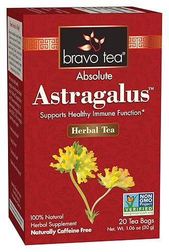 Bravo Tea Astragalus Caffeine Free 20 Tea Bags