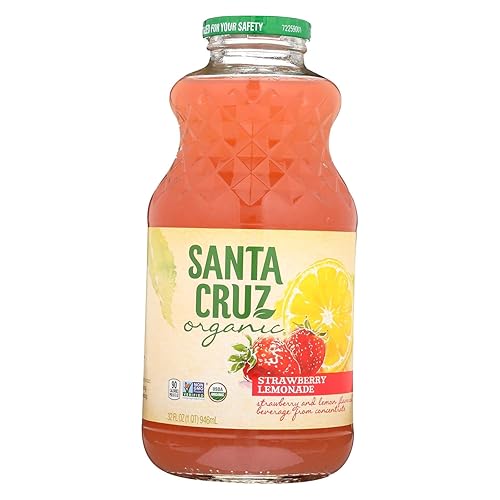Santa Cruz Organic Strawberry Lemonade Juice, 32 Ounce - 12 per case.