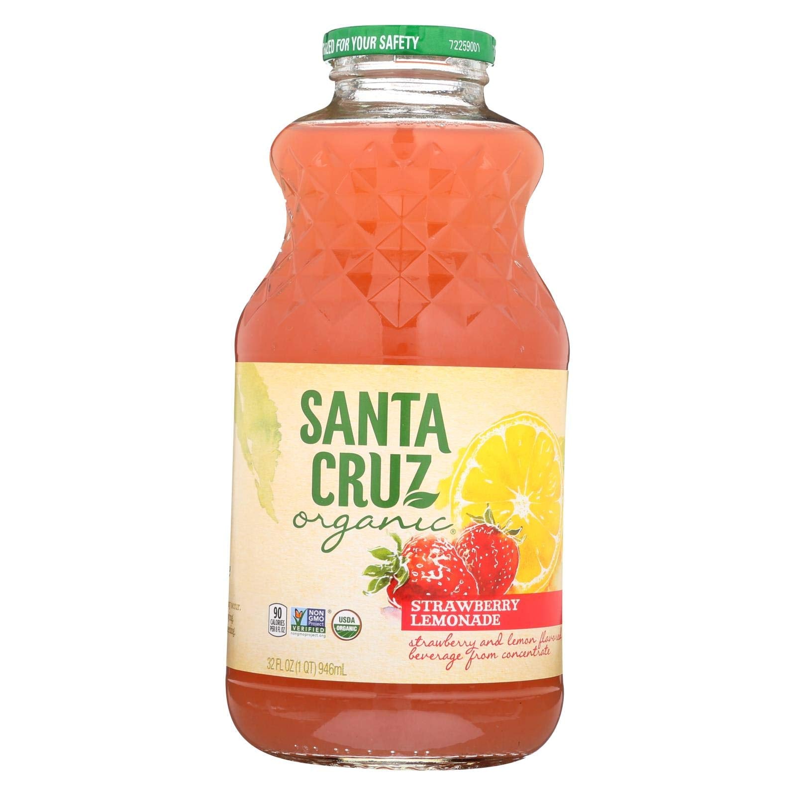 Santa Cruz Organic Strawberry Lemonade Juice, 32 Ounce - 12 per case.