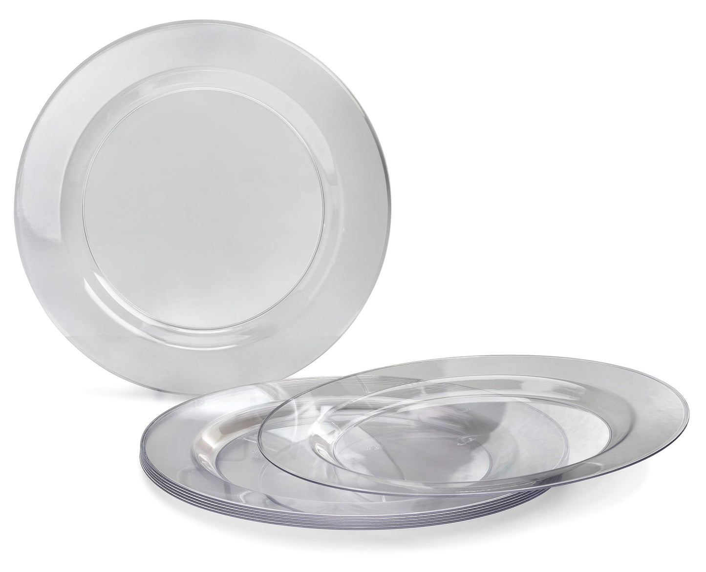 " OCCASIONS " 120 Plates Pack,(60 Guests) Heavyweight Premium Wedding Party Disposable Plastic Plates Set -60 x 10.5'' Dinner + 60 x 7.5''