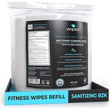 Wipex Fitness Wipes Refill - 800ct Antibacterial Hand Sanitizing Wipe with Safe Plant Based Cloth, Bulk Commercial Size - Great for Gyms, Studios
