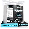 Wipex Fitness Wipes Refill - 800ct Antibacterial Hand Sanitizing Wipe with Safe Plant Based Cloth, Bulk Commercial Size - Great for Gyms, Studios