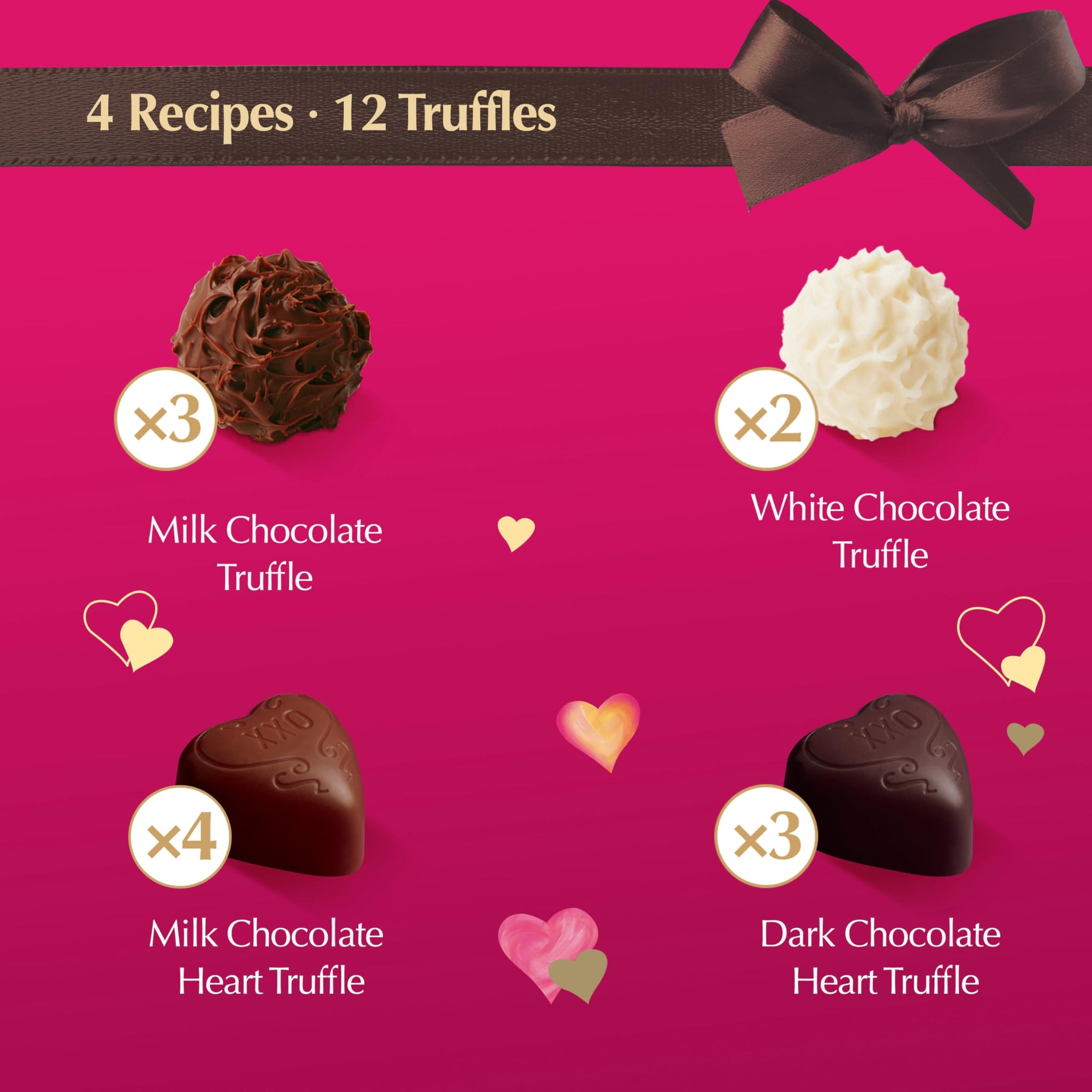 Lindt Valentine's Gourmet Heart Assorted Chocolate Candy Truffles, 5.7 oz.