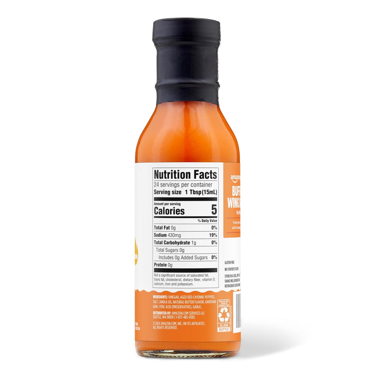 Amazon Grocery, Buffalo Wing Sauce, Medium, 12 Oz