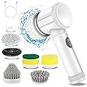 HFLYJPYW Electric Spin Scrubber - Shower Scrubber,Bathroom Scrubber Electric,for Cleaning Tub, Floor, Tile, Window, Sink, Kitchen Cleaning with 6