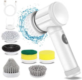 HFLYJPYW Electric Spin Scrubber - Shower Scrubber,Bathroom Scrubber Electric,for Cleaning Tub, Floor, Tile, Window, Sink, Kitchen Cleaning with 6