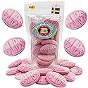 Bubs Wild Berry & Pomegranate Ovals - Sweet & Tangy Original Swedish Foam Candy, Vegan & Gelatin-Free, Imported from Sweden, 8 oz/0.5 lb Resealable