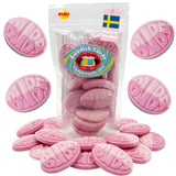 Bubs Wild Berry & Pomegranate Ovals - Sweet & Tangy Original Swedish Foam Candy, Vegan & Gelatin-Free, Imported from Sweden, 8 oz/0.5 lb Resealable