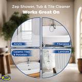 Zep Shower Tub and Tile Cleaner 32 oz ZUSTT32 (Case of 4) -Eliminates Hard Water Stains and limescale