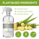 Clean+Green VinegarTech Stainless Steel Cleaner to Remove Residue, Fingerprints and Smudges, 24 Fl Oz - Eco-Friendly, Plant-Based Vinegar Spray
