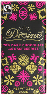 Divine Dark Chocolate with Raspberry 100g