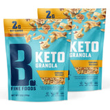 B. Fine Foods Keto Granola High Protein Snack Caramel Sea Salt - Breakfast Blend of Coconut, Seeds & Nuts - 2g Net Carbs, Gluten & Grain-Free, Kosher