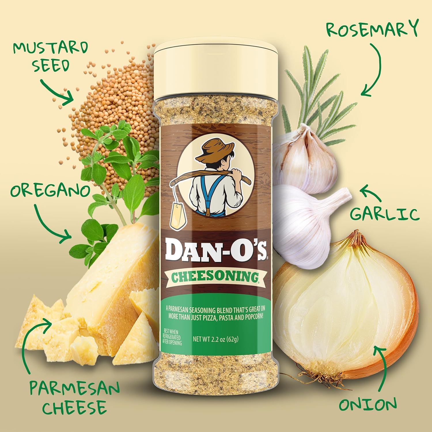 Dan-O’s All Star Seasoning Variety Pack - 5 Bottle Set - Original, Cheesoning, Preem-O, Cajun & Tac-O - All Purpose Spice Blends for Meat, Seafood