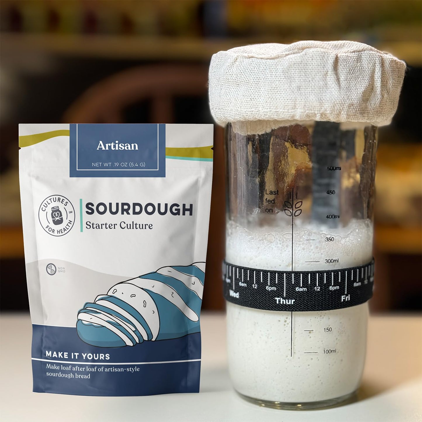 Artisan Sourdough Starter Culture | Dehydrated Starter for Bread Baking | Unbleached Rye Flour | Perfect for Beginners and Experienced Bakers | Gluten