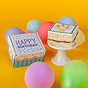 Happy Birthday Gourmet Sweet Treat Gift Box with 1 Delicious Jumbo Chocolate Caramel Crispy Treat - Ready-to-Gift Birthday Treat Box for Women, Men