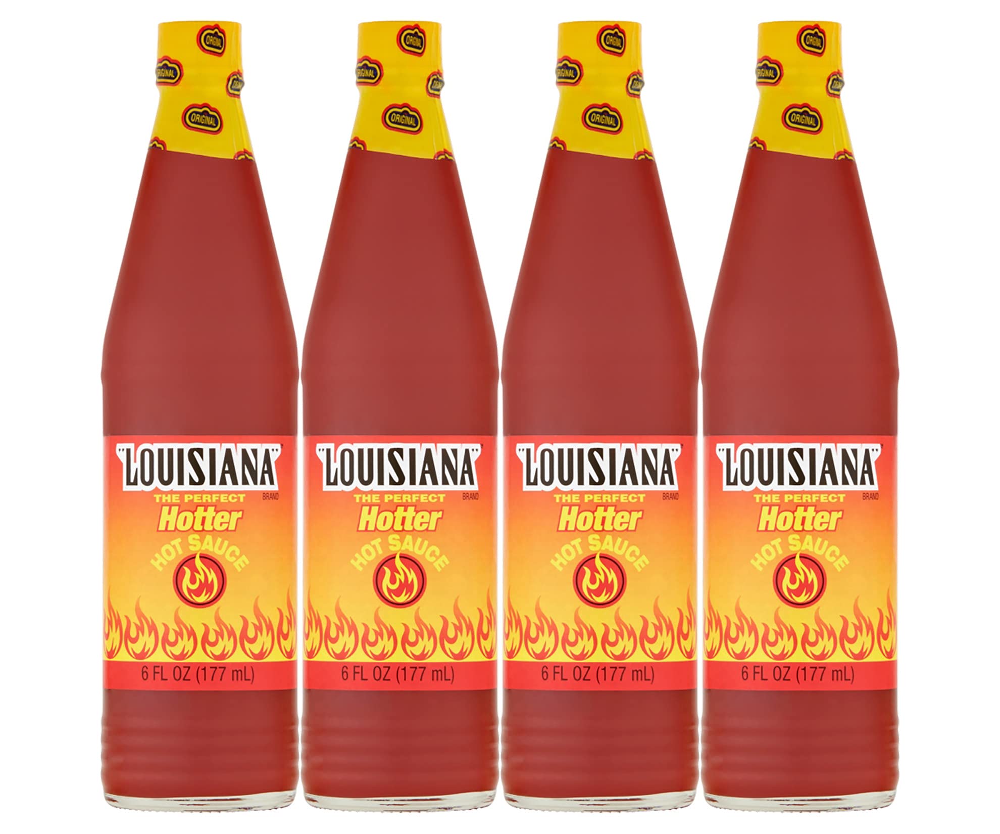 Louisiana Brand Hot Sauce Hotter Hot Sauce 6 Fl Oz (Pack of 4)