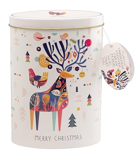 Gardiners of Scotland Handmade Fudge, Christmas Stag Clotted Cream Fudge 8.8 Ounce Tin