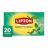 Lipton Smooth Mint with Lemon Peels Tea Bags, caffeine free Tea, Fruit and Herbal Tea, Individually Wrapped, 20 Tea Bags