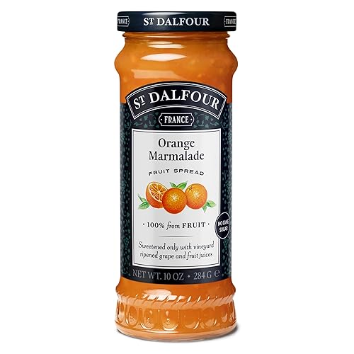 St. Dalfour Orange Marmalade Fruit Spread - 10oz - 100% from Fruit, No Artificial Ingredients, Non-GMO, No Cane Sugars, All Natural