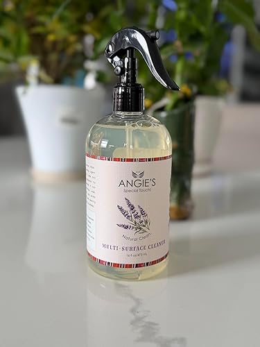 Angie's Natural Multi-Surface Cleaner, 100% Natural Formula, No Harsh Chemicals, Phosphate-Free, Sulfate-Free, Spray Bottle