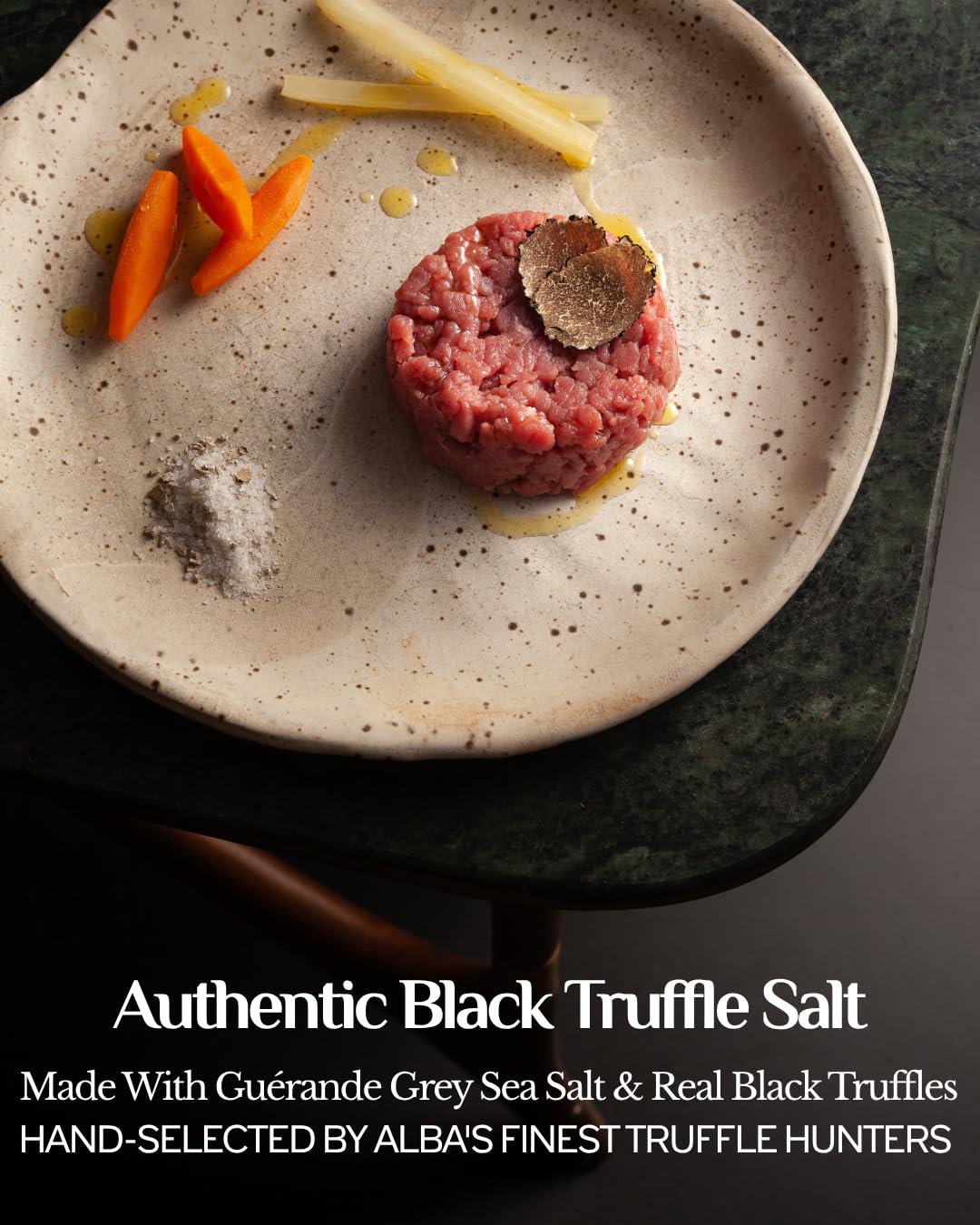 TartufLanghe Black Truffle Salt - Italian Seasoning with Guérande Grey Sea Salt and Real Black Truffle for Meats Eggs Vegetables Potatoes