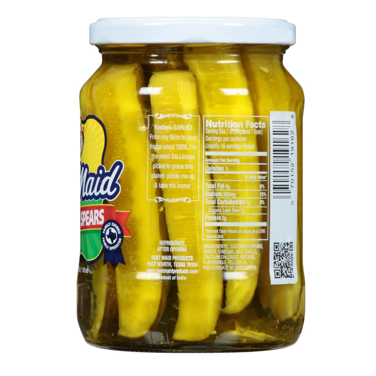 Best Maid Products - 24 Ounce Glass Jars Baby - Dill, Kosher, Hamburger Slices, Garlic Bites, Habanero Chips, & Xtreme Hot Pickles (2 Pack, Kosher