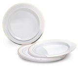 OCCASIONS 240 Plates Pack,(120 Guests) Heavyweight Premium Wedding Party Disposable Plastic Plates Set -120 x 10.5'' Dinner + 120 x 7.5''